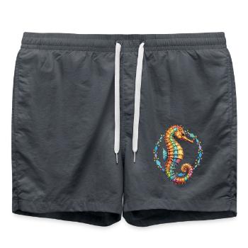 Pretty decorative seahorse - Swim Trunks - anthracite - Front - AI Model Male 185 light (185cm)