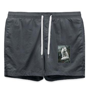 Arctic Fox Polarfüchse Polarfuchs - Badeshorts - Anthrazit - Vorne - AI Model Male 185 light (185cm)