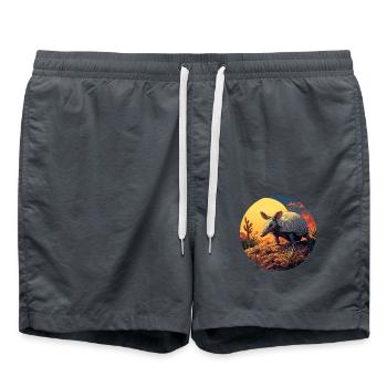 Armadillo Gürteltiere Gürteltier - Swim Trunks - anthracite - Front - AI Model Male 185 light (185cm)
