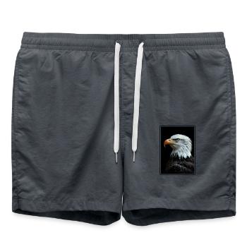Pygargue à tête blanche Weißkopfseeadler - Short de bain - charbon - Devant - AI Model Male 185 light (185cm)