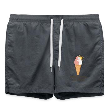 summer cats& ice cream - Badeshorts - Anthrazit - Vorne - AI Model Male 185 light (185cm)