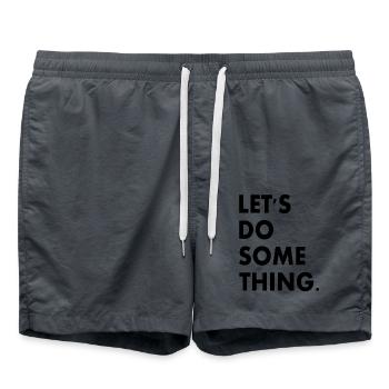 lets do something - Swim Trunks - anthracite - Front - AI Model Male 185 light (185cm)