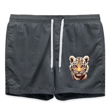 Bengal Tiger Königstiger - Badeshorts - Anthrazit - Vorne - AI Model Male 185 light (185cm)