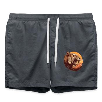 Tigre à dents de sabre Tigre à dents de sabre - Short de bain - charbon - Devant - AI Model Male 185 light (185cm)