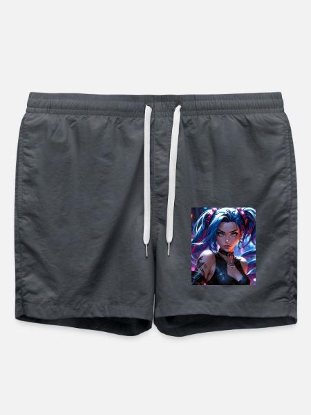 Anime-Mädchen - Badeshorts - Anthrazit