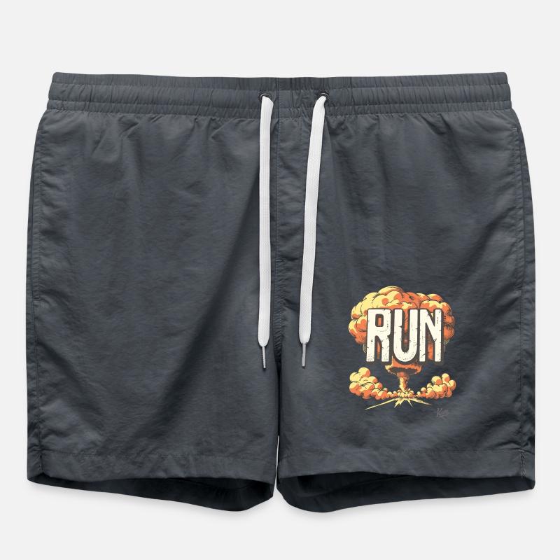 Boom nucléaire : fuir l’explosion, courir - Short de bain - charbon