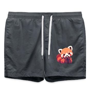 Red Panda Kleine Pandas Kleiner Roter Panda - Badeshorts - Anthrazit - Vorne - AI Model Male 185 light (185cm)