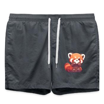 Red Panda Kleine Pandas Kleiner Roter Panda - Badeshorts - Anthrazit - Vorne - AI Model Male 185 light (185cm)