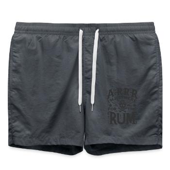 Arrr Ich bin nur wegen des Rums hier! - Badeshorts - Anthrazit - Vorne - AI Model Male 185 light (185cm)