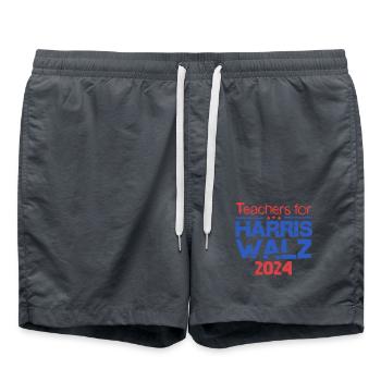 Lehrer für Harris Walz 2024 - Badeshorts - Anthrazit - Vorne - AI Model Male 185 light (185cm)