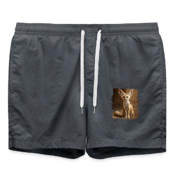 Fennec Renard Fenneks Fennek - Short de bain - charbon - Devant - AI Model Male 185 light (185cm)