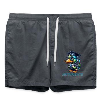 Abituriente Abi Motto - Swim Trunks - anthracite - Front - AI Model Male 185 light (185cm)