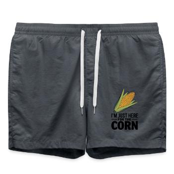 Corn on the cob saying corn funny corn on the cob gift - Swim Trunks - anthracite - Front - AI Model Male 185 light (185cm)