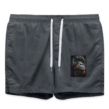 Orangutan Orang-Utans Orang-Utan - Badeshorts - Anthrazit - Vorne - AI Model Male 185 light (185cm)