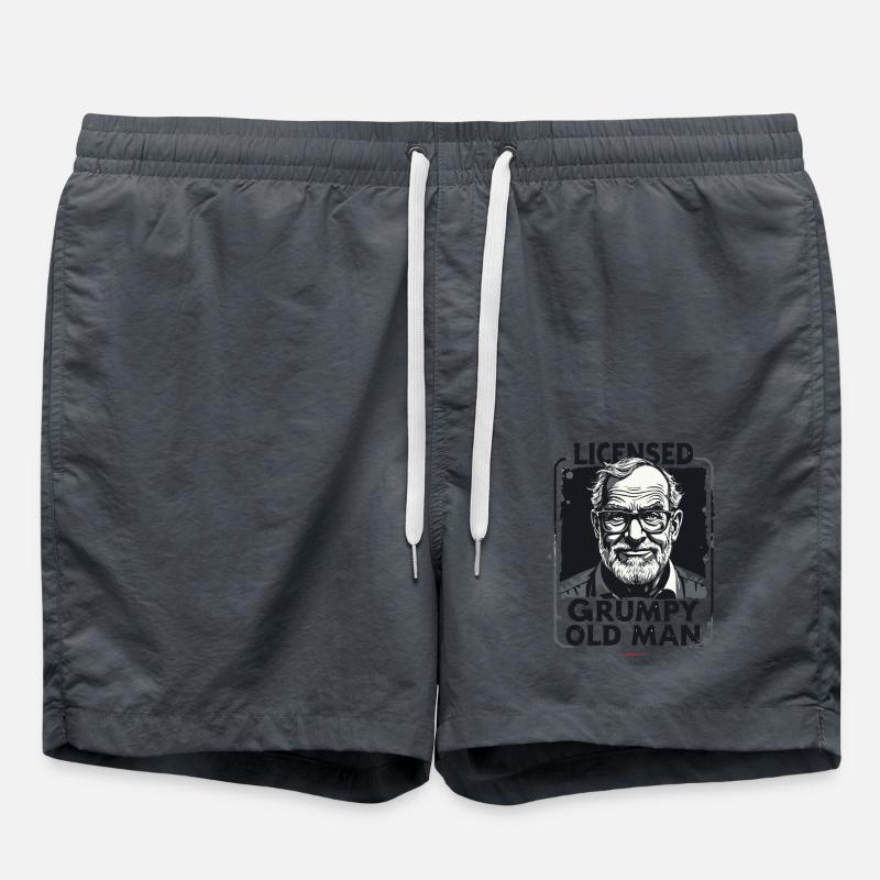 GRUMPY OLDMAN - Swim Trunks - anthracite
