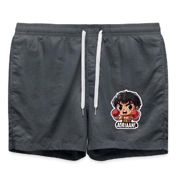 La légende de la boxe Chibi, Rock Y, appelle Adrian - Short de bain - charbon - Devant - AI Model Male 185 light (185cm)