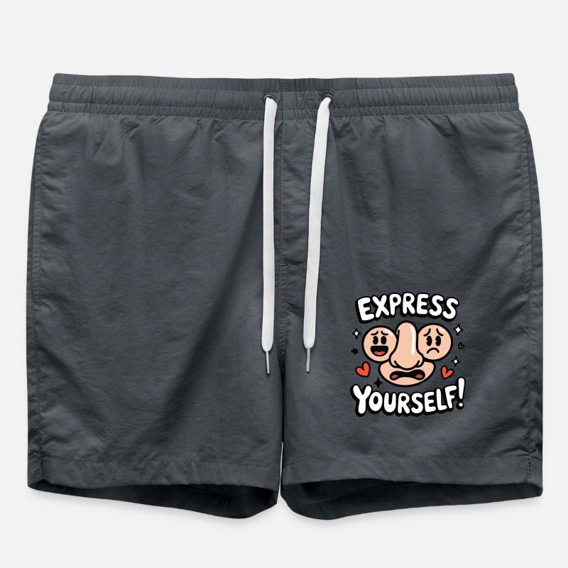 NOSE, EXPRESS YOURSELF - Swim Trunks - anthracite