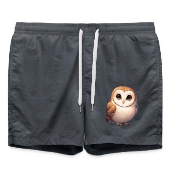 Barn Owl Schleiereulen Schleiereule - Swim Trunks - anthracite - Front - AI Model Male 185 light (185cm)
