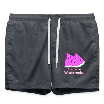 I carried a Watermelon - Swim Trunks - anthracite - Front - AI Model Male 185 light (185cm)