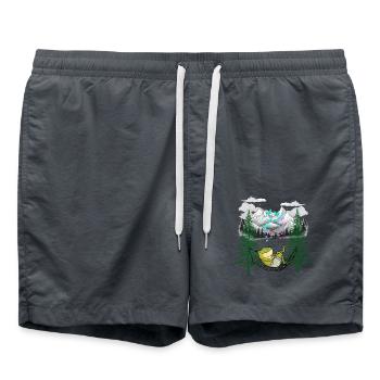 Nature Nature Lover Grenouilles Hamac - Short de bain - charbon - Devant - AI Model Male 185 light (185cm)