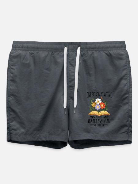 Library Aide Funny Library Assistant - Swim Trunks - anthracite