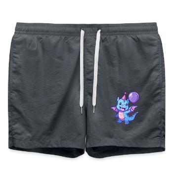 Dragon Anniversaire Bébé - Short de bain - charbon - Devant - AI Model Male 185 light (185cm)