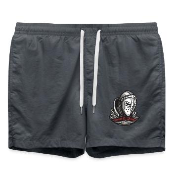 Casques médiévaux des Templiers - Short de bain - charbon - Devant - AI Model Male 185 light (185cm)
