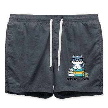 LIRE SE DÉTENDRE ET PROFITER - Short de bain - charbon - Devant - AI Model Male 185 light (185cm)