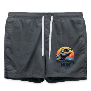 Dragon barbu disant maman drôle dragon barbu cadeau - Short de bain - charbon - Devant - AI Model Male 185 light (185cm)