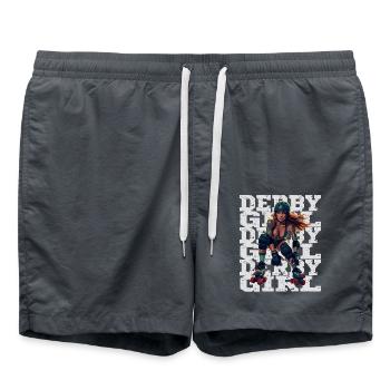 Sonnenuntergang Desert Vibes Urlaub Abenteuer - Badeshorts - Anthrazit - Vorne - AI Model Male 185 light (185cm)