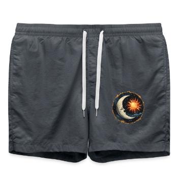 Der schlafende Mond, die Sonne und die Sterne - Badeshorts - Anthrazit - Vorne - AI Model Male 185 light (185cm)
