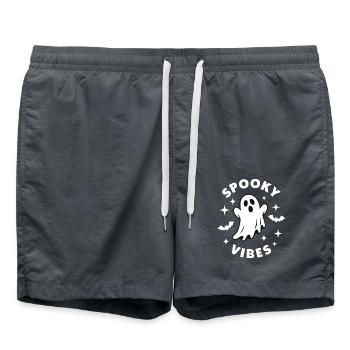 Spooky Vibes - Swim Trunks - anthracite - Front - AI Model Male 185 light (185cm)