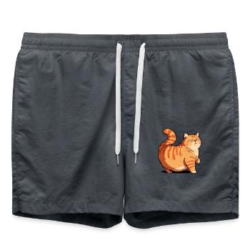 Fat Fat Cozy Fluffy Cat - Short de bain - charbon - Devant - AI Model Male 185 light (185cm)