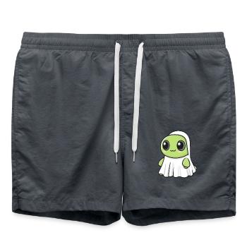 Schildkröte Halloween Comic Geist - Badeshorts - Anthrazit - Vorne - AI Model Male 185 light (185cm)