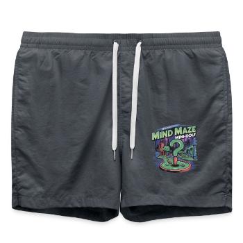 Golf Minigolf Minigolfer Golfer - Badeshorts - Anthrazit - Vorne - AI Model Male 185 light (185cm)