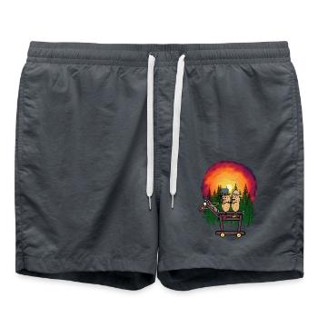 Cacahuètes Cacahuètes Aventure Cheval Far West - Short de bain - charbon - Devant - AI Model Male 185 light (185cm)