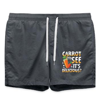Carrot you see it's delicious für einen - Badeshorts - Anthrazit - Vorne - AI Model Male 185 light (185cm)