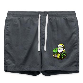 Weihnachtsmann Geschenke - Badeshorts - Anthrazit - Vorne - AI Model Male 185 light (185cm)