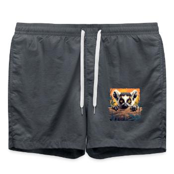 Lémuren Lémuriens Lémurien - Short de bain - charbon - Devant - AI Model Male 185 light (185cm)