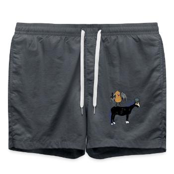 Halloween Vampire Cacahuète Cheval Noix d’Inde - Short de bain - charbon - Devant - AI Model Male 185 light (185cm)