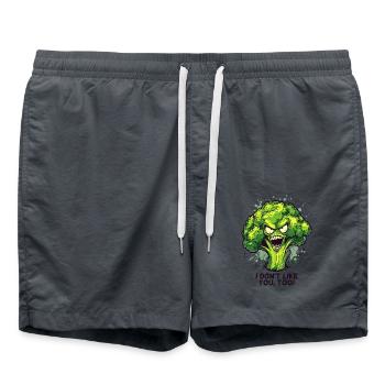 Niemand mag Brokkoli - Badeshorts - Anthrazit - Vorne - AI Model Male 185 light (185cm)