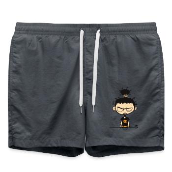 Always Angry Funny Punk - Swim Trunks - anthracite - Front - AI Model Male 185 light (185cm)