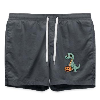 Dinosaur brontosaurus Halloween Comic Funny - Swim Trunks - anthracite - Front - AI Model Male 185 light (185cm)