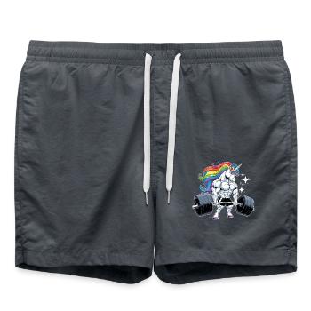 Unicorn Power - Badeshorts - Anthrazit - Vorne - AI Model Male 185 light (185cm)