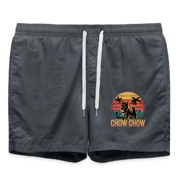 Chow Chow Hund Chinesische Hunderasse - Badeshorts - Anthrazit - Vorne - AI Model Male 185 light (185cm)