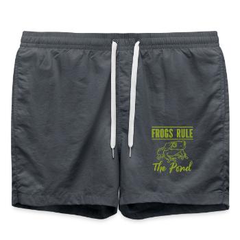 Frog - Amphibian Animal - Swim Trunks - anthracite - Front - AI Model Male 185 light (185cm)