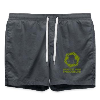 Frog - Amphibian Animal - Swim Trunks - anthracite - Front - AI Model Male 185 light (185cm)