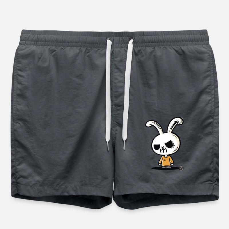 Le mauvais lapin simple - Short de bain - charbon