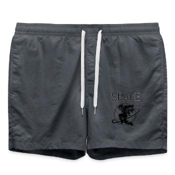 Astronaute de l’espace Weltraum Aliens - Short de bain - charbon - Devant - AI Model Male 185 light (185cm)