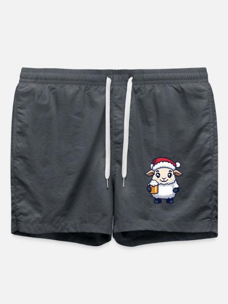 Sheep Beer Xmas Christmas - Swim Trunks - anthracite